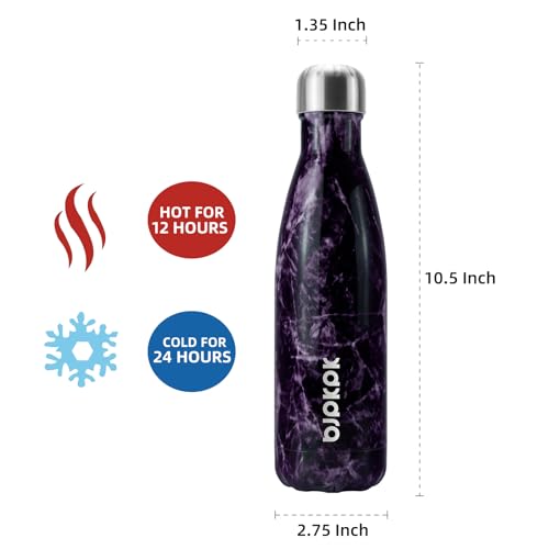 Image of BJPKPK Insulated Water Bottle 17 oz Stainless Steel Cola Shape Water Bottles for Travel,Magnetite Thunder Graphics