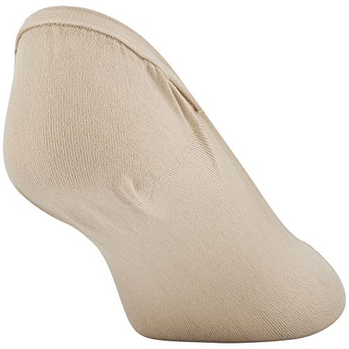 Peds Women's Tactel Super Low Cut No Show Socks, 6-Pairs, Nude, Shoe Size: 5-10 #TOP4