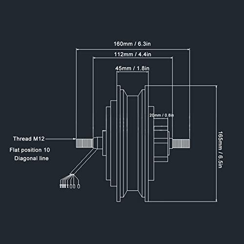 10Inch Wheel Hub Motor,Kimiss 36V‑60V 350W‑1500W Drive Motor Assembly Conversion Kit Aluminum Alloy Wheel Drive Motor For Electric Motorcycle Off Road Scooter<Br/> #TOP4