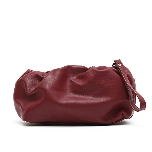 MISAKO Soft bolso fiesta - Bolso de fiesta de moda mujer - s bolsos de noche y eventos Soft Burdeos 15 X 23 X 10 cm