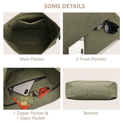 Bolso Hobo de lona para mujeres y hombres miniatura 6