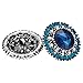 Rytenz 2 Pcs Rhinestone Buttons, Crystal Embellishments Buttons for Clothing Jewelry Making DIY Decoration Bottons for Sewing Crafts Wedding Bridal (Lake Blue)
