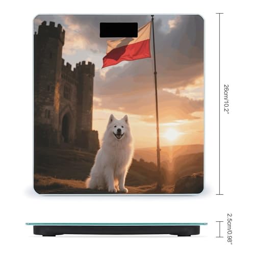 Báscula Digital para Baño con Diseño de Perro y Bandera Nacional miniatura 2