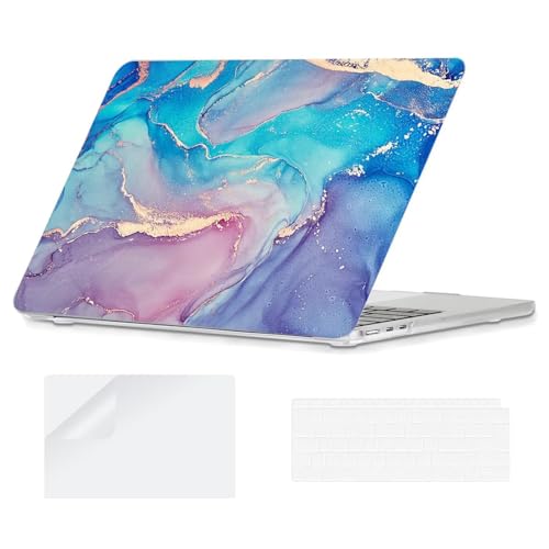 Funda MacBook Pro 14 M3 M4 evita arañazos con diseño mármol colorido rígido