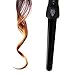 Herstyler Grande Ceramic Curling Wand - 1 inch Dual Voltage for Long and Short Hair - Negative Ions (Black)