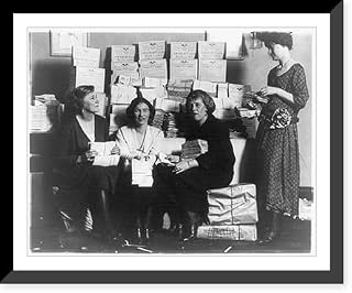 Historic Framed Print, [Girls counting prohibition vote taken by National Liberal Alliance, Washington, D.C.], 17-7/8" x 21-7/8"