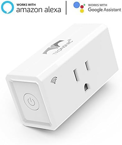 Mini Smart Plug, Wi-Fi Control Compatible with Amazon Alexa and Google Assistant, Tronsnic Plug in Adapter Wireless Home Power Timer No Hub Required Occupies Only 1 Socket