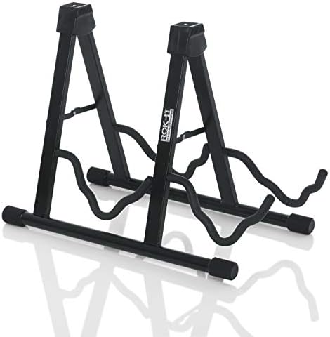 Rok It A-Frame Double Guitar Stand; Holds Most Standard Electric and Acoustic Guitars (RI-GTRAU2X)