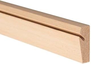 STAS Riva 47-Inch Wooden Picture Rail - FSC Certified Ayous Wood for Robust Art Hanging Systems