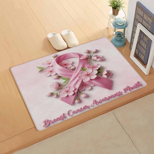 Pink String Antifatigue Kitchen Bath Door Mat Cushioned Runner Rug,
