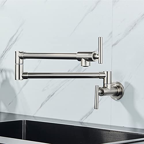 Grifo de llenado de ollas flexible con brazo articulado plegable para pared 2