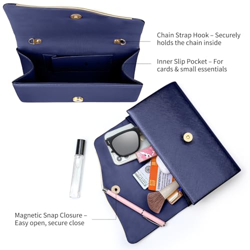 Image of Clutch Purses for Women Evening Bag Faux Suede Formal Party Wedding Cocktail Prom