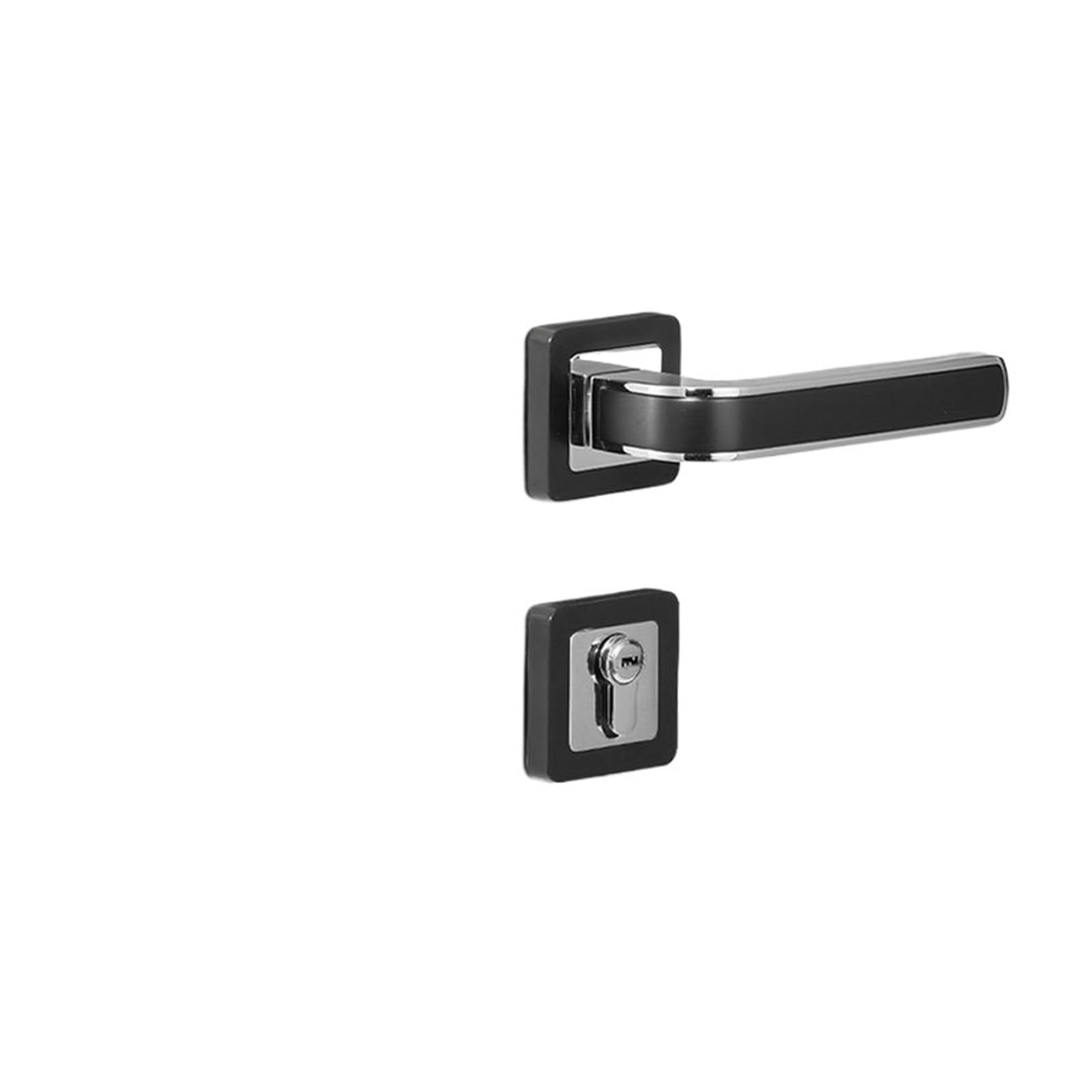 Serrure de porte intérieure noire magnétique contre le bruit de claquement
