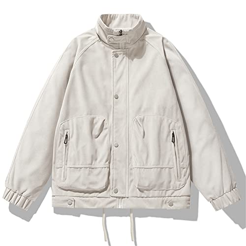 Veste bomber homme grande taille XXXL kaki avec grande poche