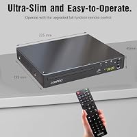 LONPOO Codefree DVD Player für Fernseher, 1080P HD mit HDMI Cinch – Ansicht 6