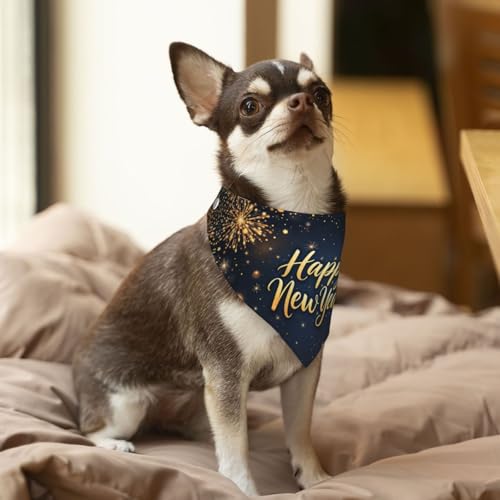 Pañoleta Ajustable para Perros Año Nuevo 2026 miniatura 3