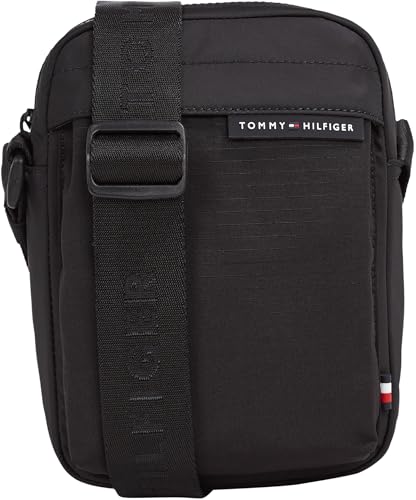 Tommy Hilfiger Bolso bandolera Hombre Element Repreve Mini Reporter deportivo, Negro (Black), Talla Única