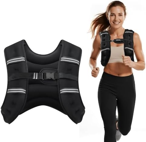Weighted Vest, 8lb/12lb/16lb/20lb/25lb/30lb Weight Vest with Two ...