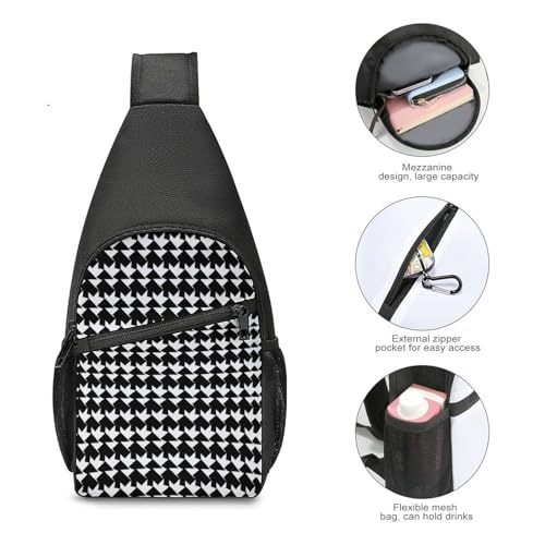 Bolso cruzado deportivo negro para adulto miniatura 5