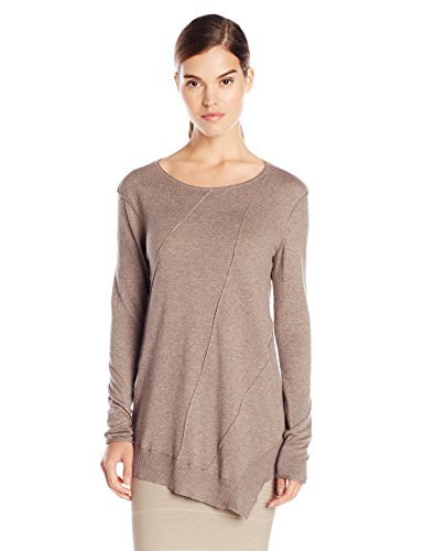 bela.nyc Women's Devyn Asymmetric-Hem Sweater