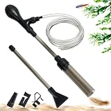PEUZ Aquarium-Mulmsauger 2-in-1 Bodenreiniger & Wasserwechsler – mit 3 Aufsätzen, 2 m Schlauch...