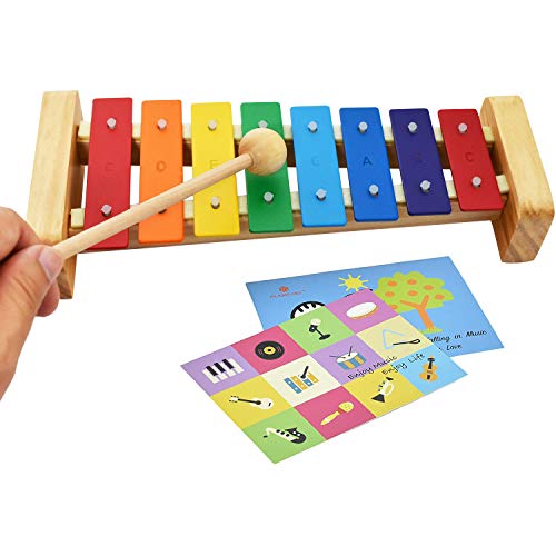 image for MUSICUBE Xylophone for Kids Wooden Xylophone with Mallets Orff Music I