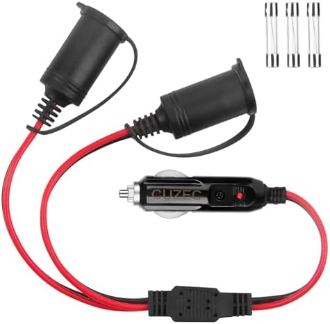 CUZEC 14AWG 1 to 2 Car Cigarette Lighter 14 AWG Cord 12v / 24v Ca...