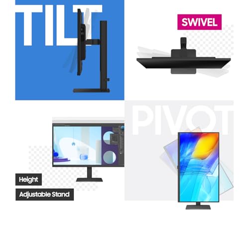 Samsung Écran PC Plat ViewFinity - S80D 32'', 4K Résolution 3840x2160, Dalle IPS, HDR10, 350 cd/m2, Installation One Click, Orientable, Inclinable, Support Mural VESA, Ports HDMI et DP