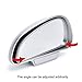 YASOKO 360 degree adjustable Wide Angle Side Rear Mirrors blind spot Snap way rear view mirror universal (Left, Silver)