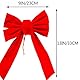 BOBOZHONG Geschenkschleife Groß – Rote Samtschleife Dekoration (33x23cm) für Kranz, Tür & Weihnachten – Keine Montage – Ideal für Hochzeit, Geburtstag, Kamin & Haustür