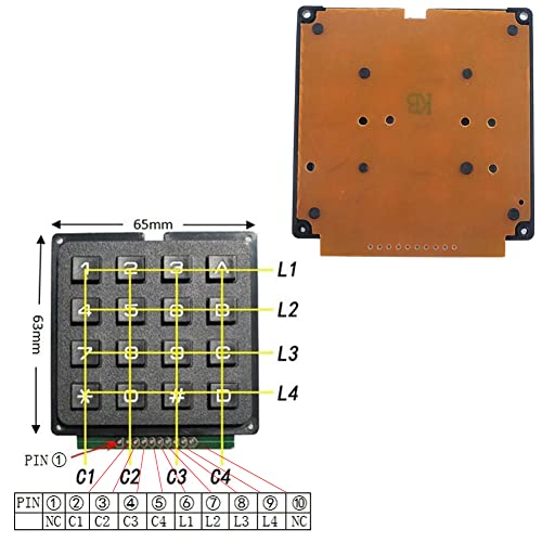 Image of 4pcs 1602 LCD Display + 16 Keys Keypad Board