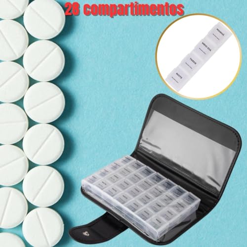 Porta Comprimido Organizador de Medicamentos Mensal semanal Estojo Para Medicamentos Remédios Com Di