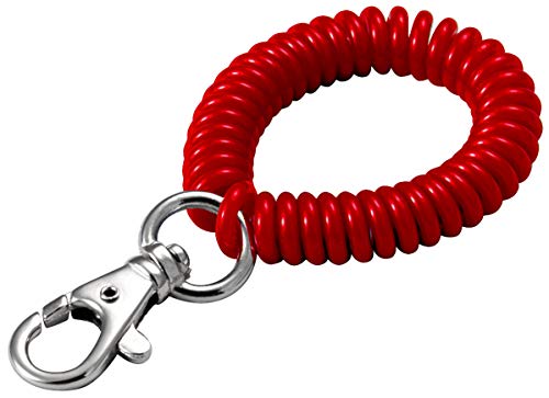 Lucky Line 2” Diameter Spiral Wrist Coil With Trigger Snap, Flexible Wrist Band Key Chain Bracelet, Stretches To 12”, Color May Vary (40701) #TOP2