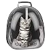 FancyWhoop Spazio Panoramico Trasparente Zaino per Animali Cane Gatto Traspirante Portatile Trasporto con Pesi Fino a 12KG