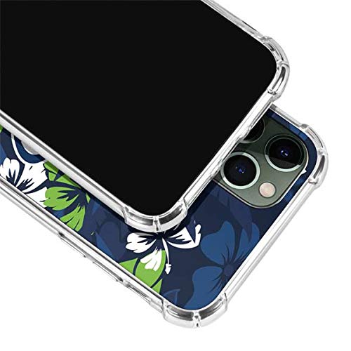 Skinit Clear Phone Case Compatible with iPhone 11 Pro Max - Officially Licensed NFL Seattle Seahawks Tropical Print Design