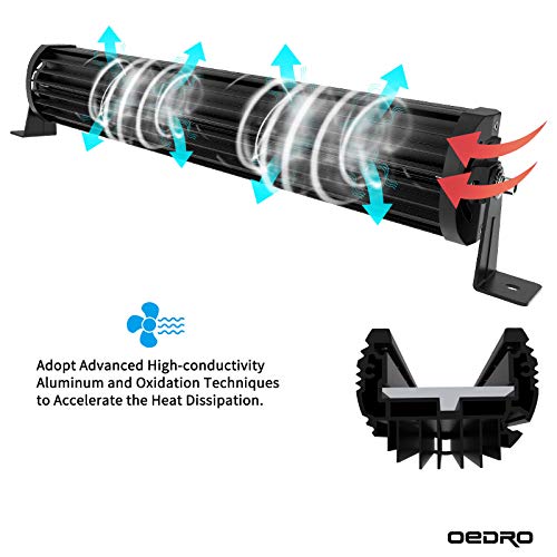 Image of OEDRO 20 Inch LED Light Bar 389W Tri-Row Spot Flood Combo | Work Light with Wiring Harness & Mounting Bracket for Off Road Lights Truck Boat Lighting Fit for Jeep Pickup ATV UTV SUV