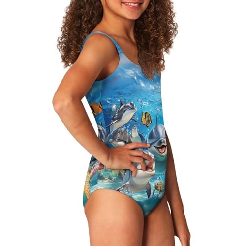 Uourmeti Girls Swimsuits One Piece Bathing Suit for Summer Swimming Wear Quick Dry Beach Swim Suits3