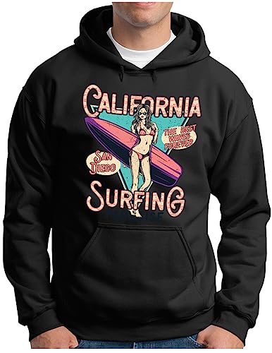 Sweat à capuche Homme OM3 Cali Surfing pull beach surfer USA