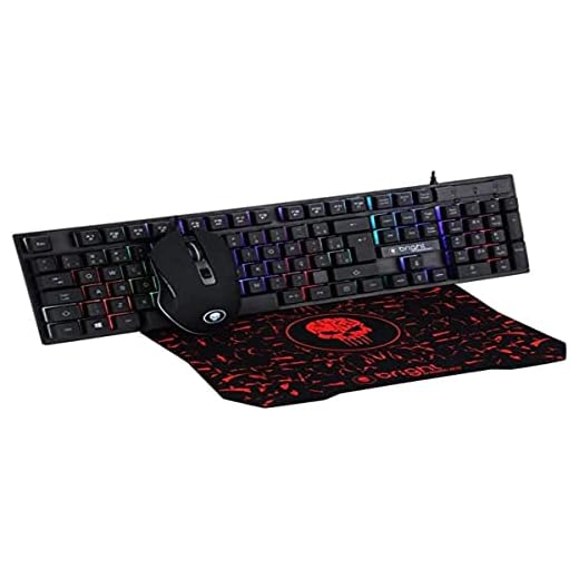 Bright Kit Gamer combo teclado e mouse com macro 6 botões com LED e Mousepad
