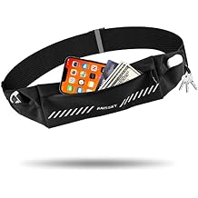HAISSKY Running Belt Fanny Pack, Slim Waist Running Pack for Women Men, Running Phone Holder Jogging Pouch for Phone Money Belt Waist Bag Compatible with All Cell Phones for 27" - 51" Waist Size