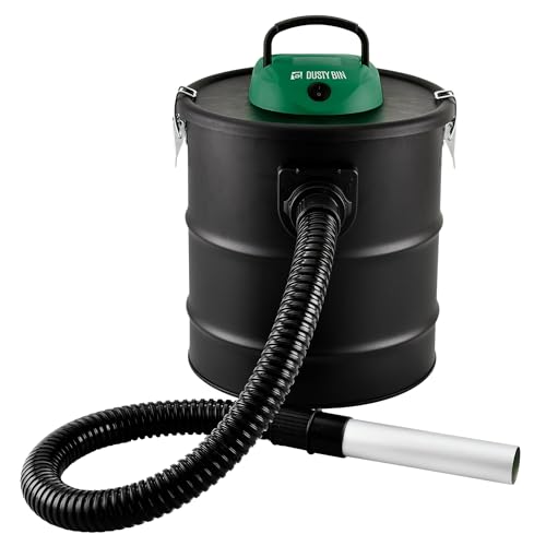 Dusty Bin DB16 Ash Vacuum Cleaner - Corded Hot Ash Vac for Fireplace, Outdoor BBQ Cleaner, Stove, Workshop, Log Burner or Chimney - HEPA Dual Filtration System, 20L Capacity Cylinder