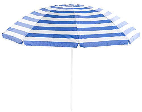 Royal Gardineer Strandschirm: 2-teiliger Sonnenschirm mit Sonnenschutz UV30+ und Tasche, Ø 160 cm (Strandschirm Tasche, Sonnenschirm für Strand, Reise)