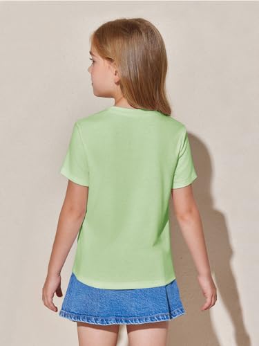 Image of Haloumoning Girls Pleated T Shirts Kids Summer Short Sleeve Fashion Tops Tees 5-14 Years