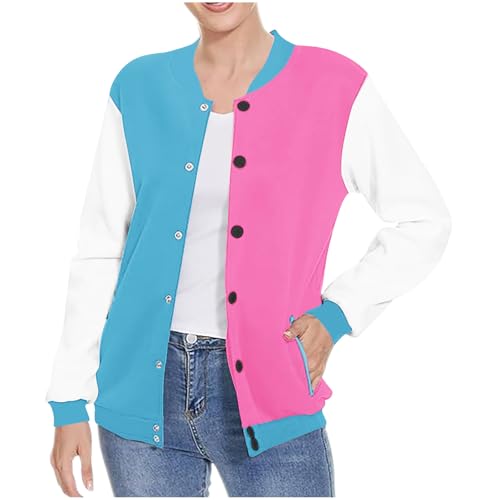 NATHGAM Women's Trendy Color Block Cardigan Sweaters Teen Girls Y2k Jacket Coat Button Down Long Sleeve 2025 Fall Outerwear