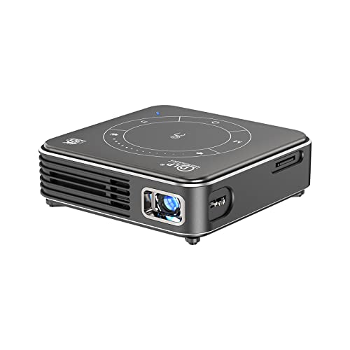 Qiaolet Mini Projector,Portable Dlp Projector With 5G Wifi And Bluetooth,Andriod Os 9.0,Pocket Projector Support 1080P & Hdmi,Pico Projector,Gray #TOP27