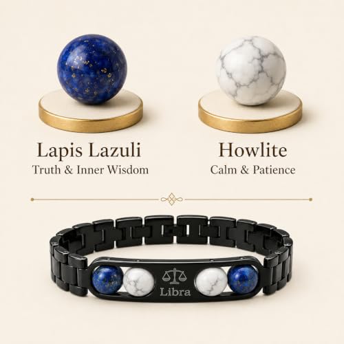 Image of Gratify Birth Crystal Metal Rashi Bracelet for Men & Women | Natural Gemstone Bracelet | Adjustable Spiritual Crystal Bracelet | Includes Authenticity Certificate | Gift for Astrology Lovers