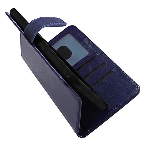 Image of Flip Cover Compatible with Samsung Galaxy M12 / F12 / A12 | Premium Leather Finish | Inbuilt Pockets & Stand | Flip Cover Back Case for Samsung Galaxy M12 / F12 / A12 (Blue)