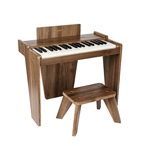 ZIPPY Kids Piano Keyboard, 37 Keys Digital Piano for Kids, Music Educational Instrument Toy, Wood Piano for 3+ Girls and Boys (Walnut Basic) by ZIPPY - Used condition - US$115.04