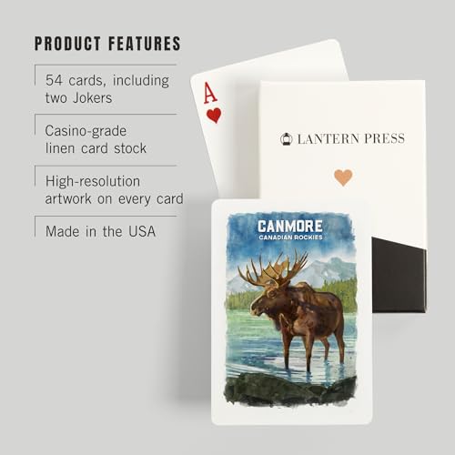 Lantern Press Canmore Alberta Canada Baraja de 52 Cartas Poker miniatura 3