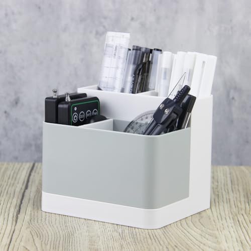 Image of Poeland Desktop Storage Organizer, Pen and Pencil Cases Boxes, Pen or Pencil Holder Box Container for Desk, Office Supplies, Vanity Table